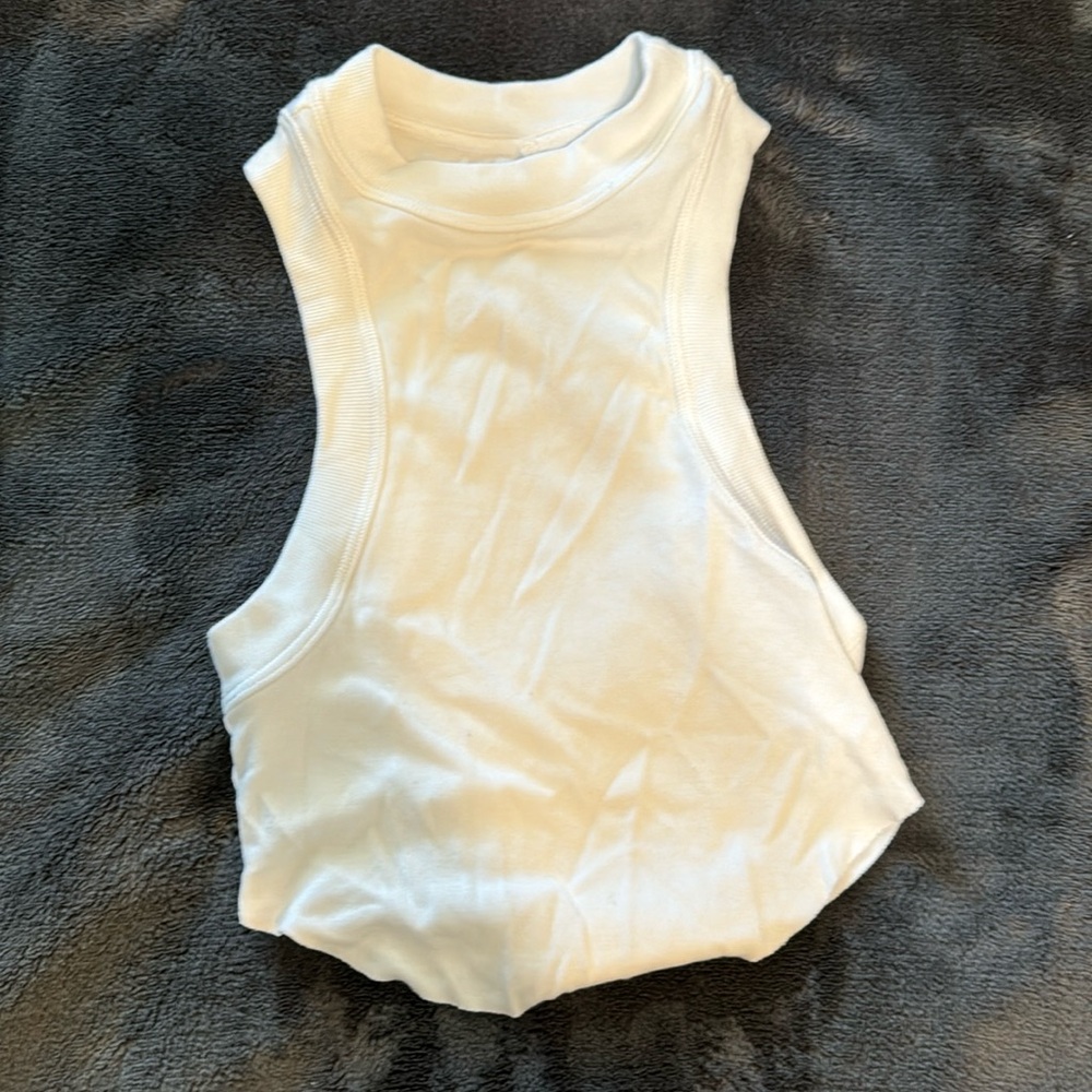 white tank top crop top